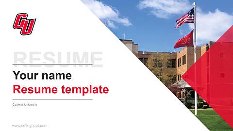 Caldwell University Resume PPT Template