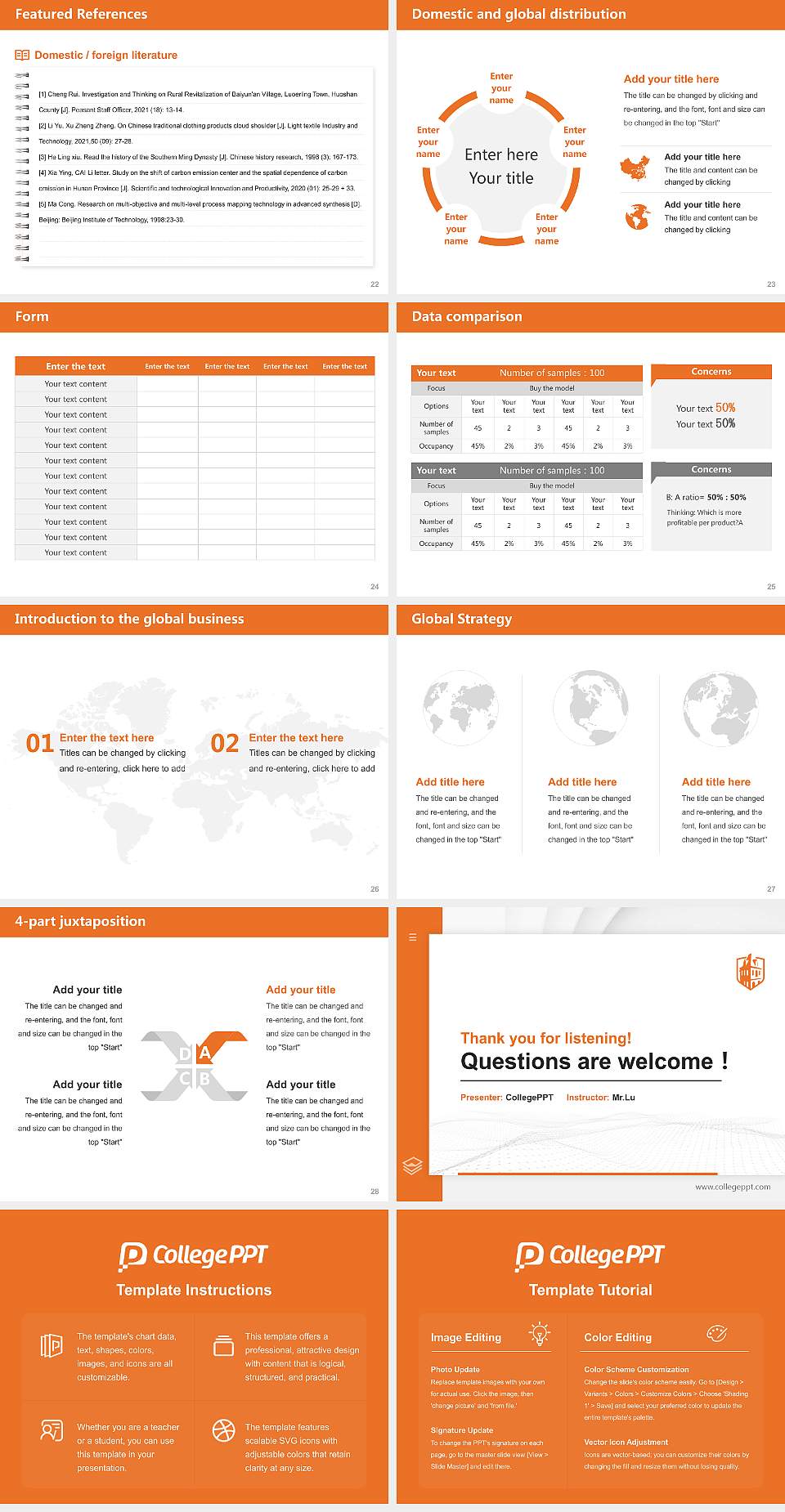 Campbell University Thesis Proposal/Graduation Defense PPT Template4:3 ratio PPT effect preview image4