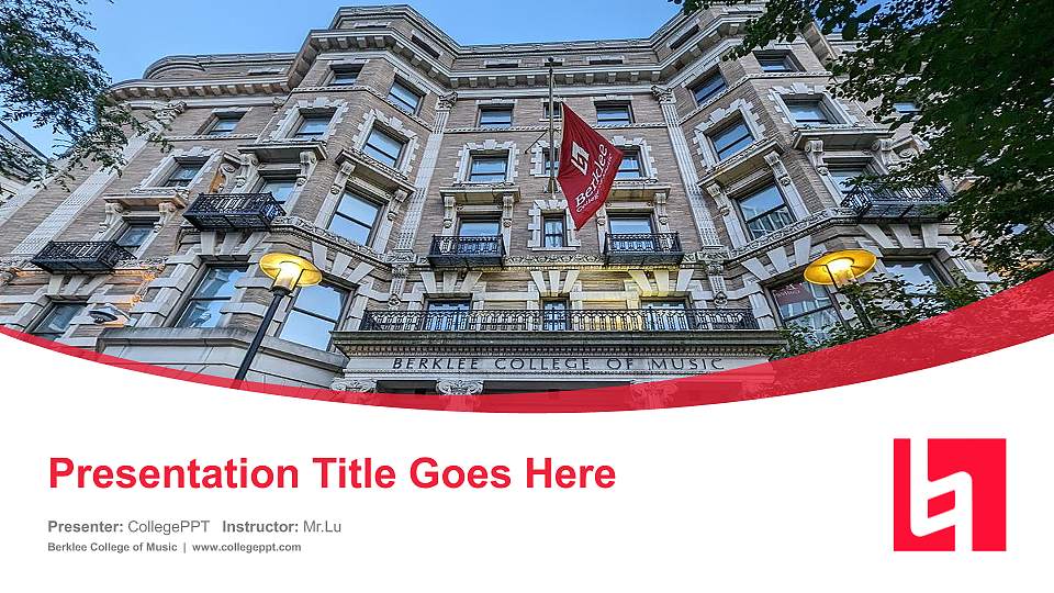 Berklee College of Music Course/Courseware Creation PPT Template16:9 ratio PPT effect preview image