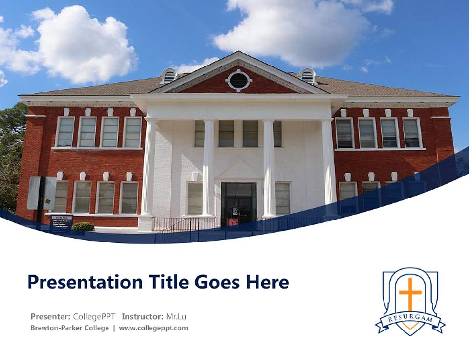 Brewton-Parker College Course/Courseware Creation PPT Template4:3 ratio PPT effect preview image5