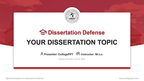 Calvary University Graduation Thesis Defense PPT Template