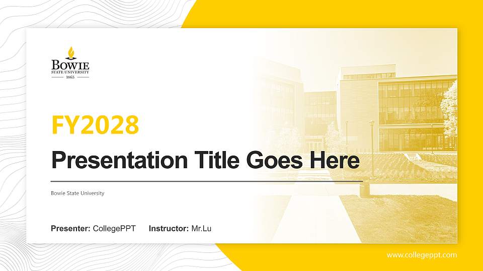 Bowie State University Academic Presentation/Research Findings Report PPT Template16:9 ratio PPT effect preview image