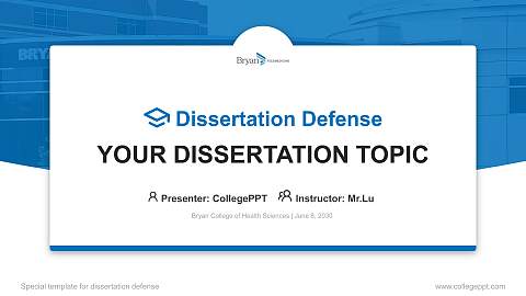 Bryan College of Health Sciences Graduation Thesis Defense PPT Template