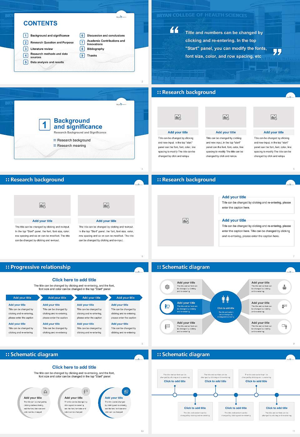 Bryan College of Health Sciences Graduation Thesis Defense PPT Template16:9 ratio PPT effect preview image2
