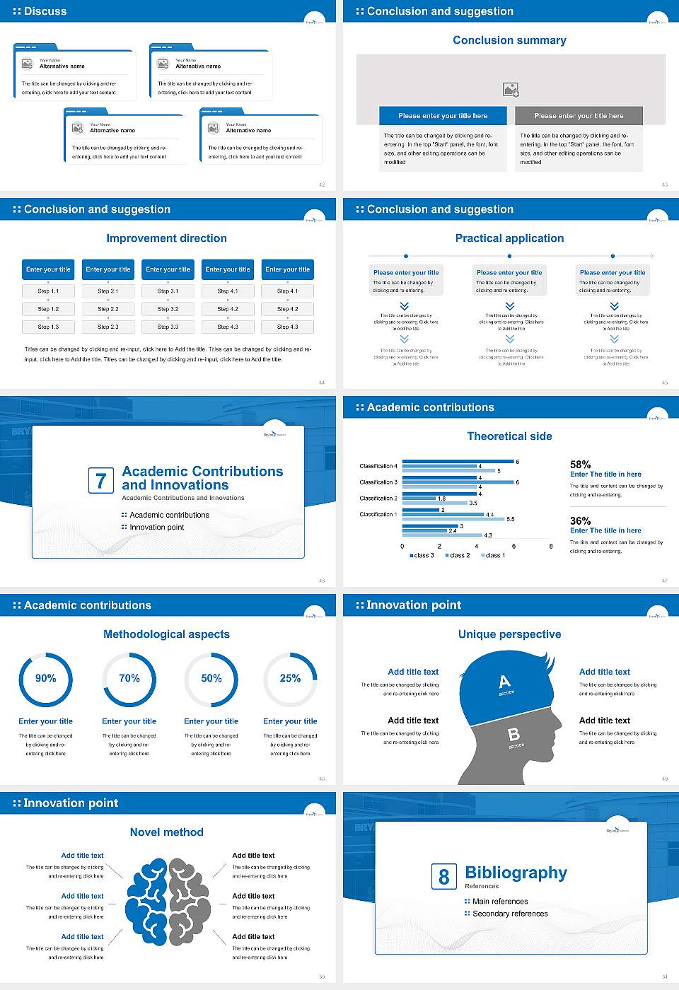 Bryan College of Health Sciences Graduation Thesis Defense PPT Template16:9 ratio PPT effect preview image6