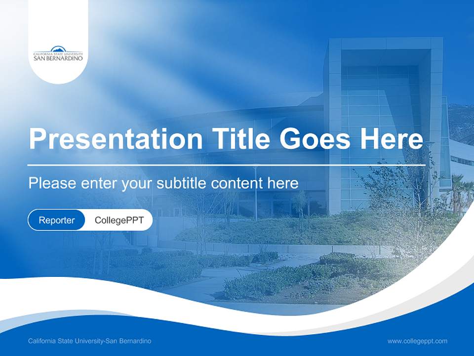 California State University-San Bernardino Lecture Sharing and Networking Event PPT Template4:3 ratio PPT effect preview image4