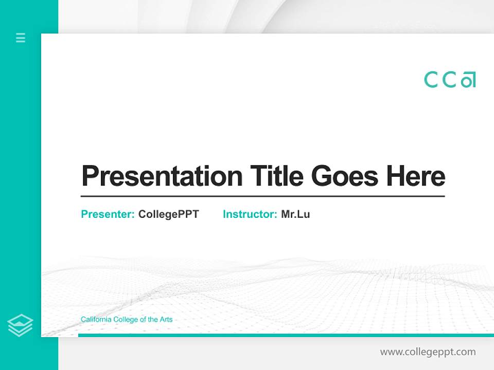 California College of the Arts Thesis Proposal/Graduation Defense PPT Template4:3 ratio PPT effect preview image5