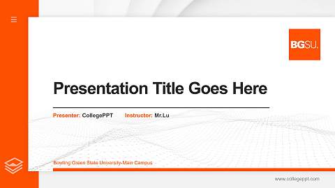 Bowling Green State University-Main Campus Thesis Proposal/Graduation Defense PPT Template
