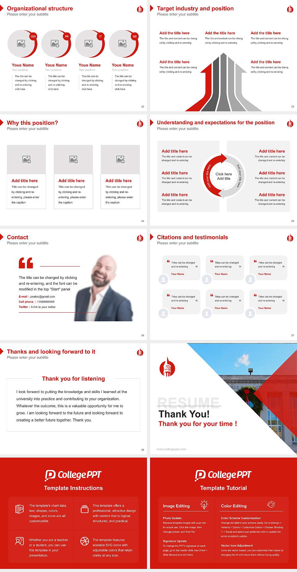 Bloomfield College Resume PPT Template4:3 ratio PPT effect preview image4