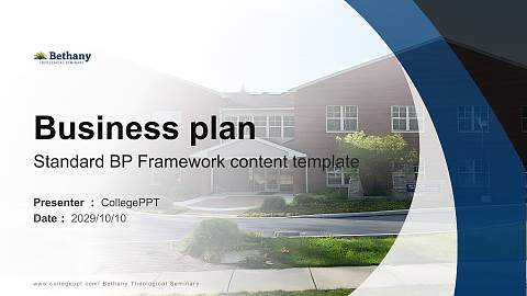 Bethany Theological Seminary Competition/Entrepreneurship Contest PPT Template