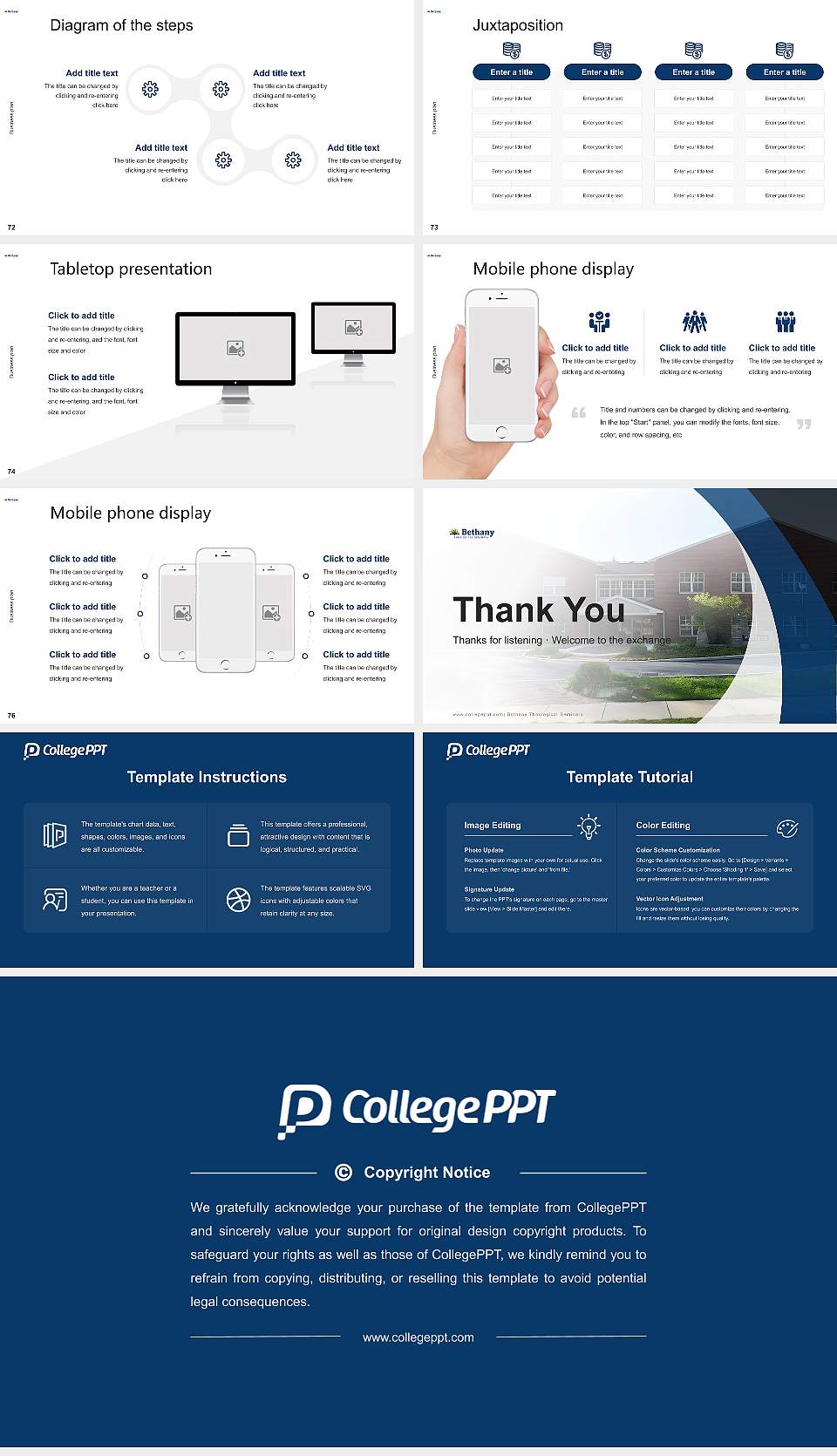 Bethany Theological Seminary Competition/Entrepreneurship Contest PPT Template16:9 ratio PPT effect preview image9