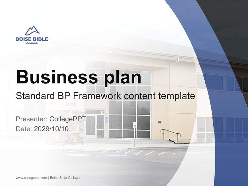 Boise Bible College Competition/Entrepreneurship Contest PPT Template4:3 ratio PPT effect preview image9