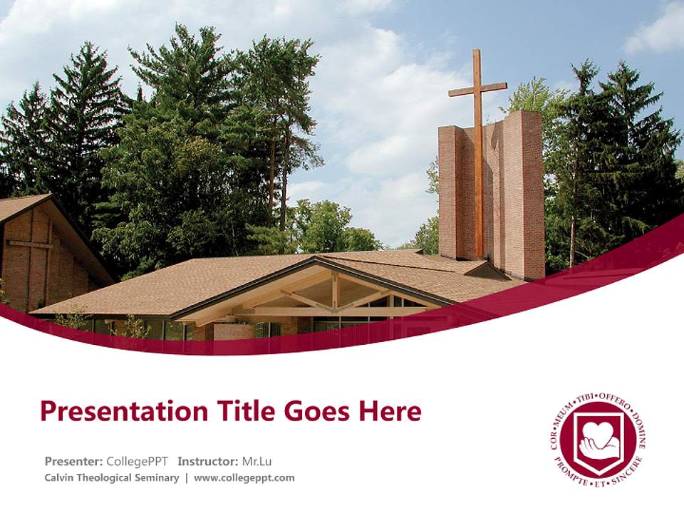 Calvin Theological Seminary Course/Courseware Creation PPT Template4:3 ratio PPT effect preview image5