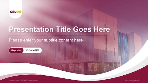 California State University-Dominguez Hills Lecture Sharing and Networking Event PPT Template