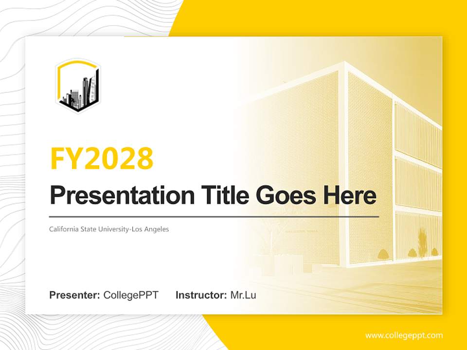 California State University-Los Angeles Academic Presentation/Research Findings Report PPT Template4:3 ratio PPT effect preview image5