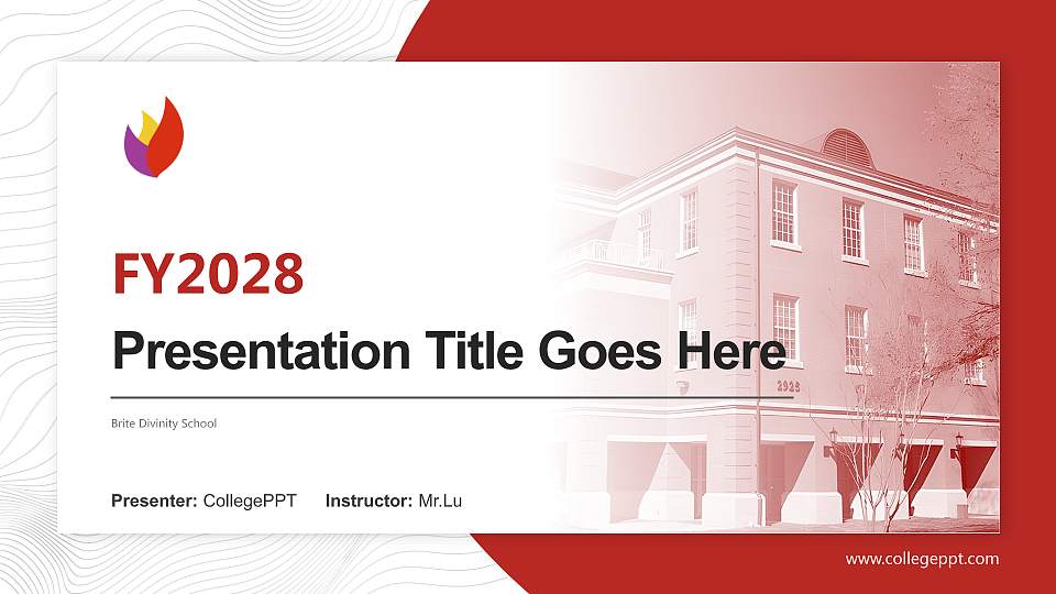 Brite Divinity School Academic Presentation/Research Findings Report PPT Template16:9 ratio PPT effect preview image