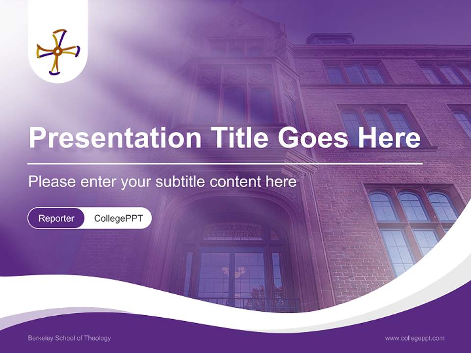 Berkeley School of Theology Lecture Sharing and Networking Event PPT Template4:3 ratio PPT effect preview image4