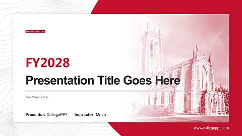 Bryn Athyn College Academic Presentation/Research Findings Report PPT Template
