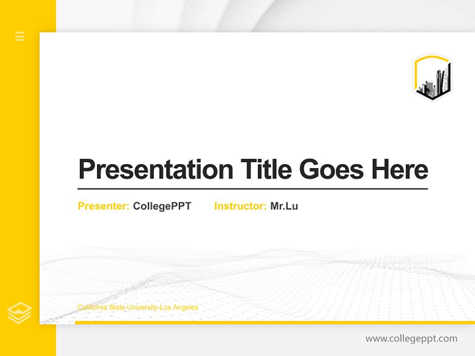 California State University-Los Angeles Thesis Proposal/Graduation Defense PPT Template4:3 ratio PPT effect preview image5