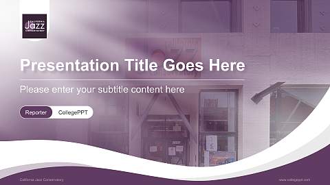 California Jazz Conservatory Lecture Sharing and Networking Event PPT Template