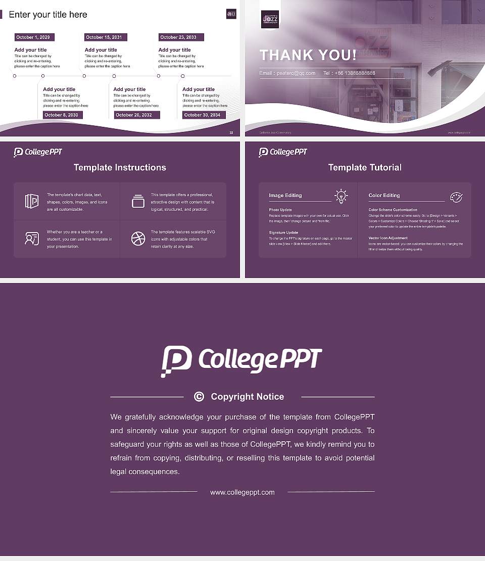 California Jazz Conservatory Lecture Sharing and Networking Event PPT Template16:9 ratio PPT effect preview image4