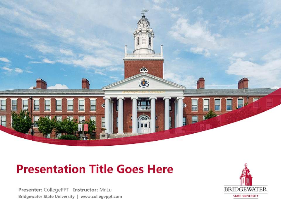 Bridgewater State University Course/Courseware Creation PPT Template4:3 ratio PPT effect preview image5