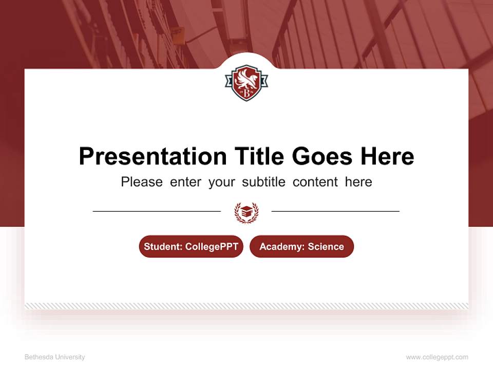 Bethesda University National Scholarship Defense PPT Template4:3 ratio PPT effect preview image4