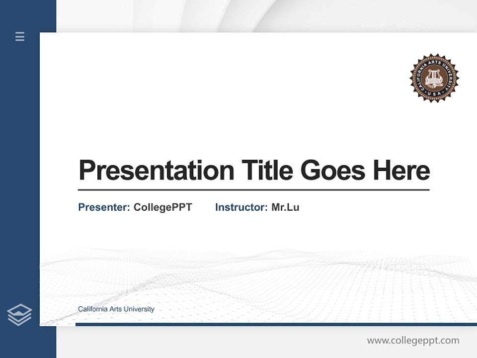 California Arts University Thesis Proposal/Graduation Defense PPT Template4:3 ratio PPT effect preview image5