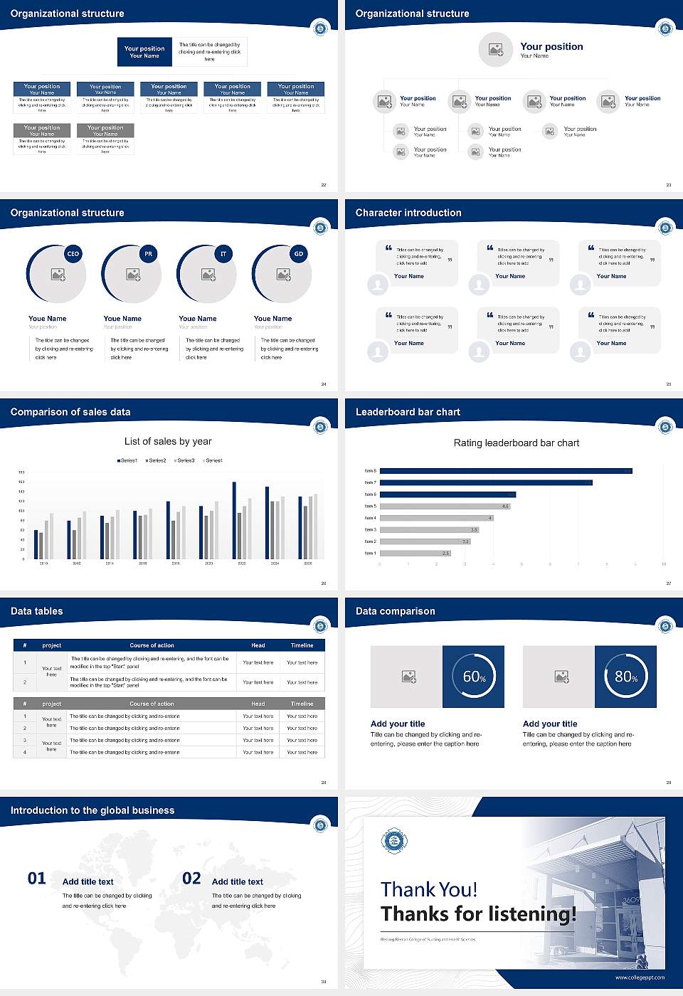 Blessing Rieman College of Nursing and Health Sciences Academic Presentation/Research Findings Report PPT Template16:9 ratio PPT effect preview image4