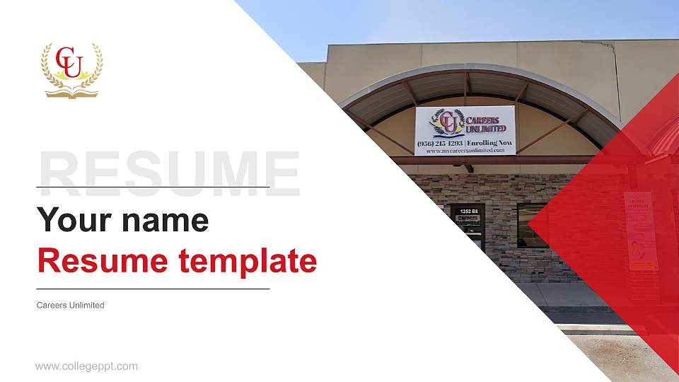 Careers Unlimited Resume PPT Template16:9 ratio PPT effect preview image