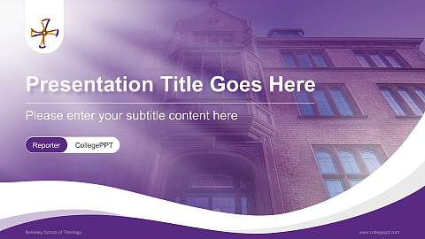 Berkeley School of Theology Lecture Sharing and Networking Event PPT Template