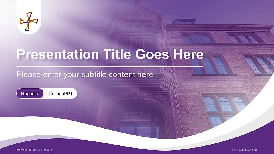 Berkeley School of Theology Lecture Sharing and Networking Event PPT Template16:9 ratio PPT effect preview image