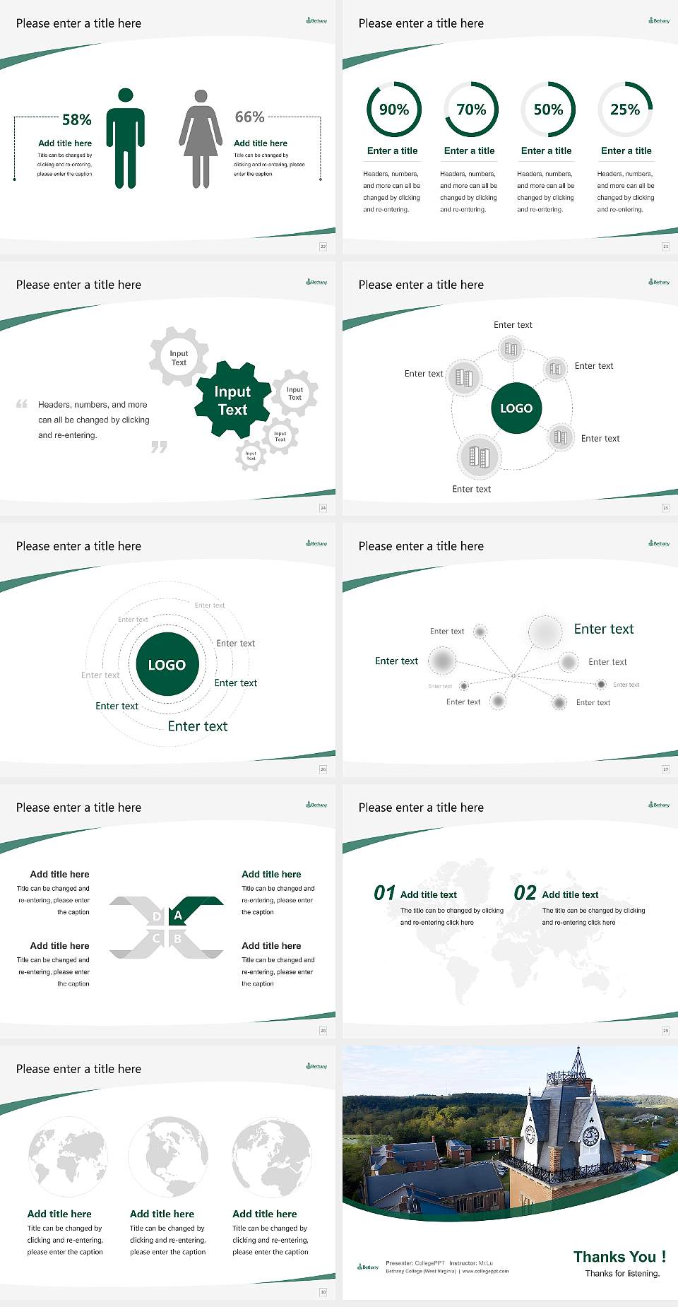 Bethany College (West Virginia) Course/Courseware Creation PPT Template4:3 ratio PPT effect preview image4