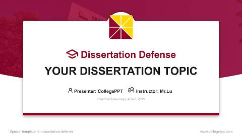 Brandman University Graduation Thesis Defense PPT Template