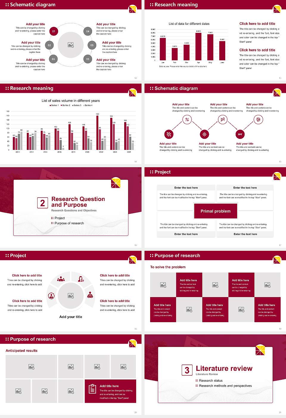 Brandman University Graduation Thesis Defense PPT Template16:9 ratio PPT effect preview image3