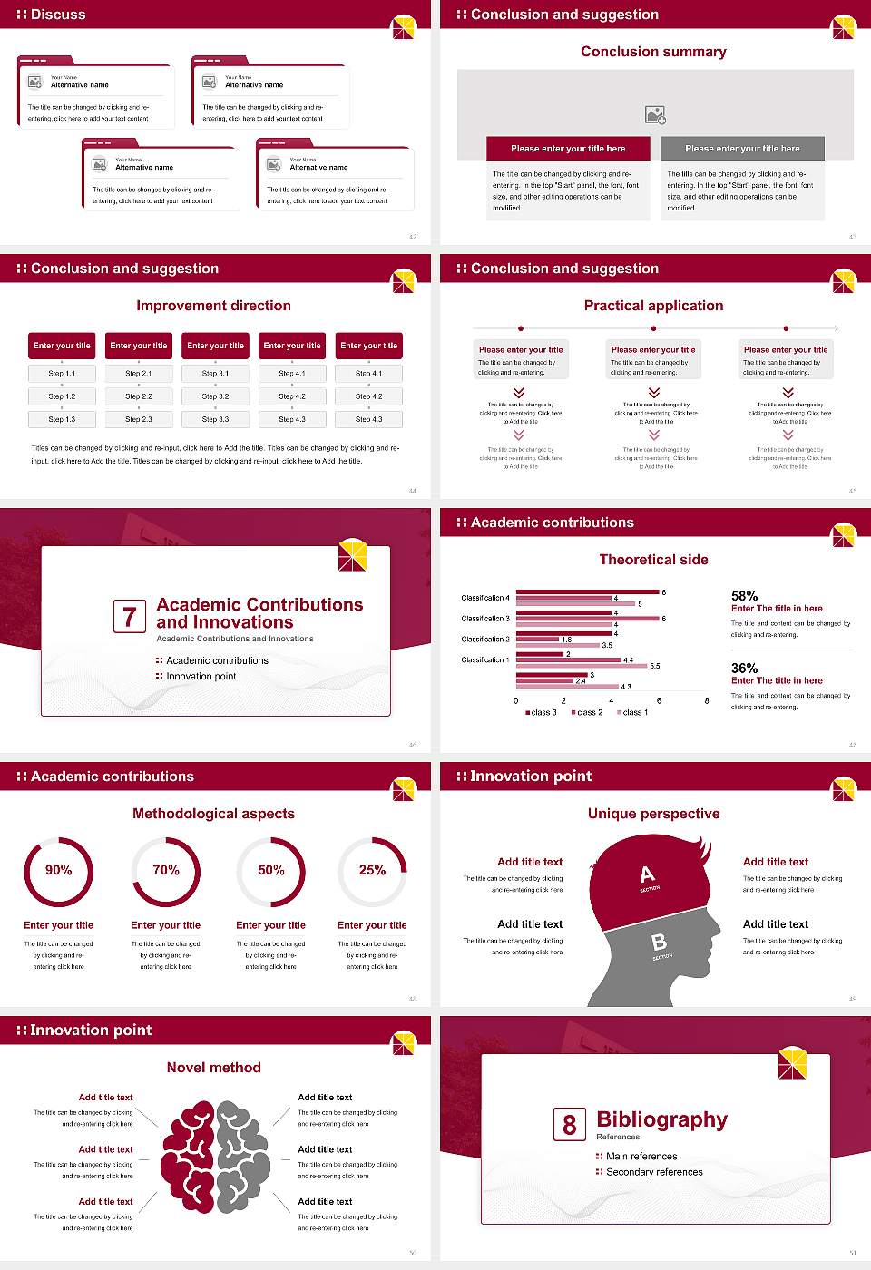Brandman University Graduation Thesis Defense PPT Template16:9 ratio PPT effect preview image6