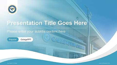 Carrington College Lecture Sharing and Networking Event PPT Template