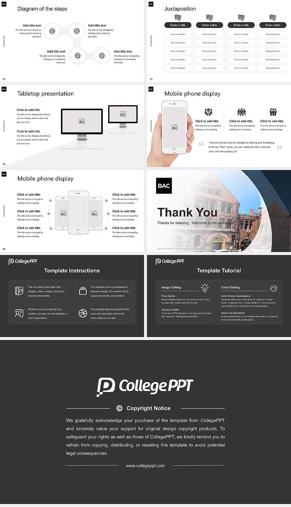 Boston Architectural College Competition/Entrepreneurship Contest PPT Template16:9 ratio PPT effect preview image9