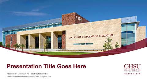 California Health Sciences University Course/Courseware Creation PPT Template