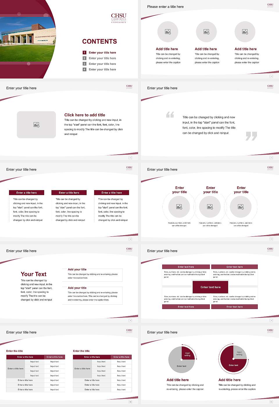 California Health Sciences University Course/Courseware Creation PPT Template16:9 ratio PPT effect preview image2