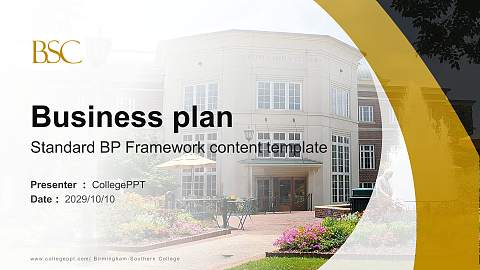 Birmingham-Southern College Competition/Entrepreneurship Contest PPT Template