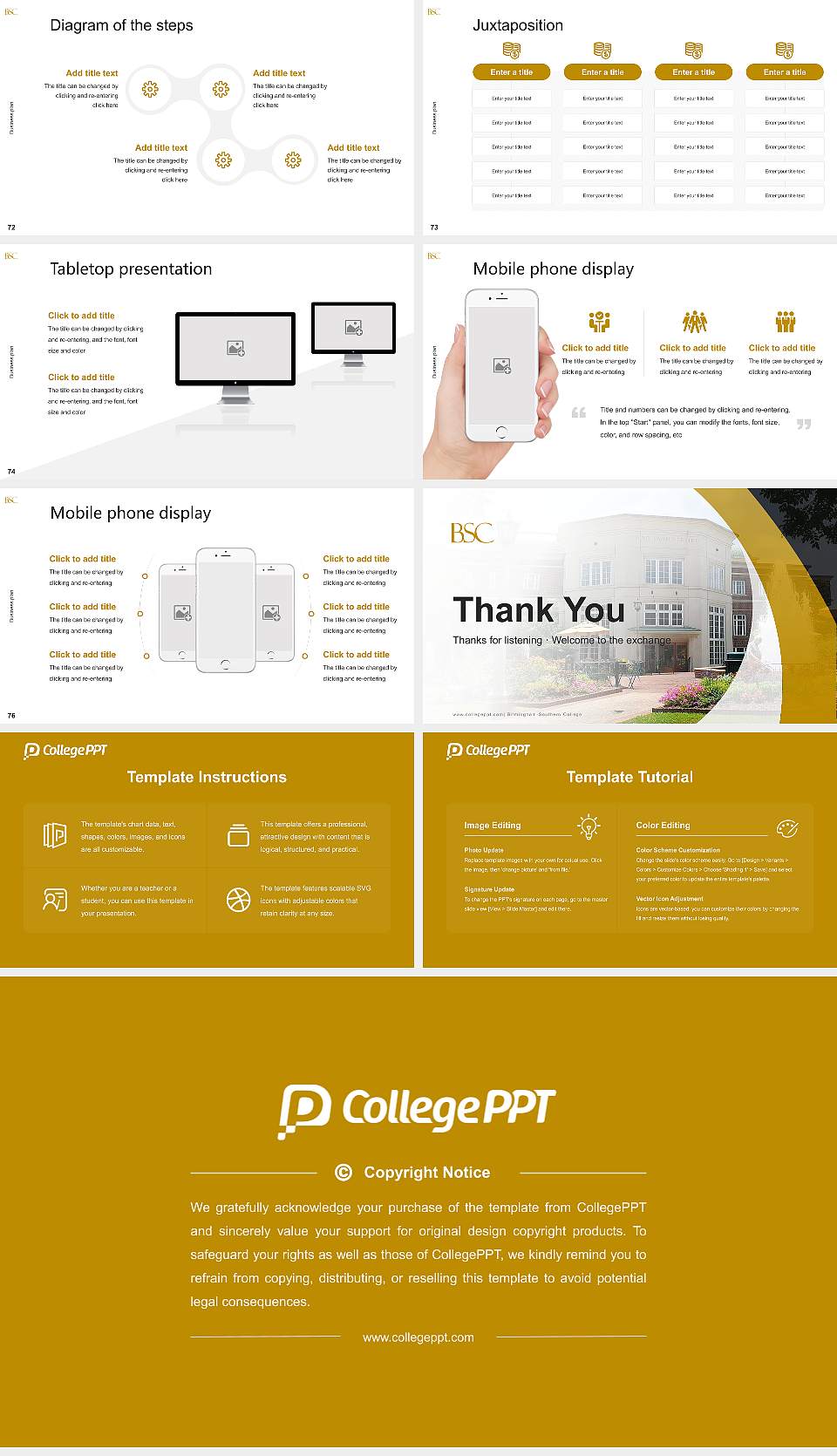 Birmingham-Southern College Competition/Entrepreneurship Contest PPT Template16:9 ratio PPT effect preview image9