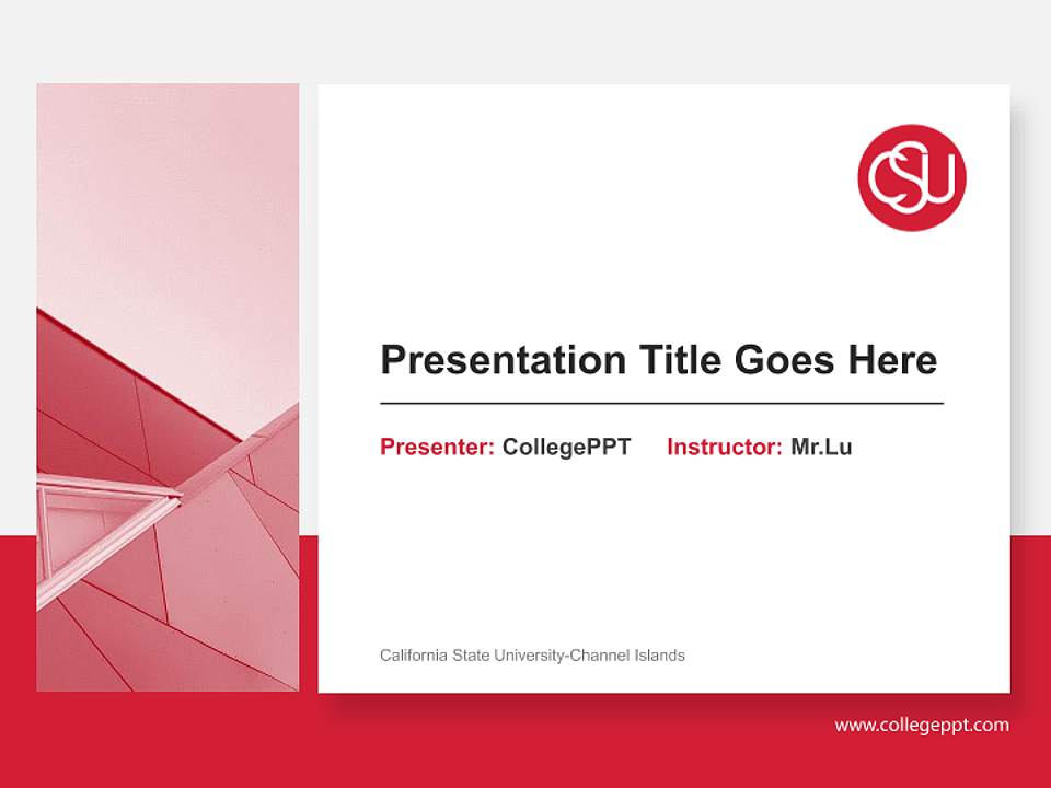 California State University-Channel Islands General Purpose PPT Template4:3 ratio PPT effect preview image6