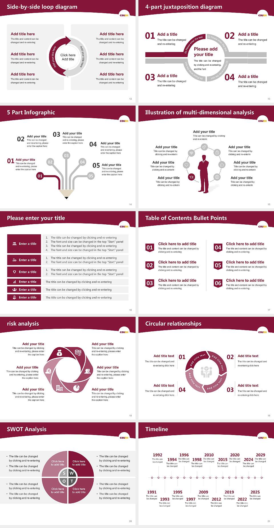 California State University-Dominguez Hills Academic Presentation/Research Findings Report PPT Template4:3 ratio PPT effect preview image3