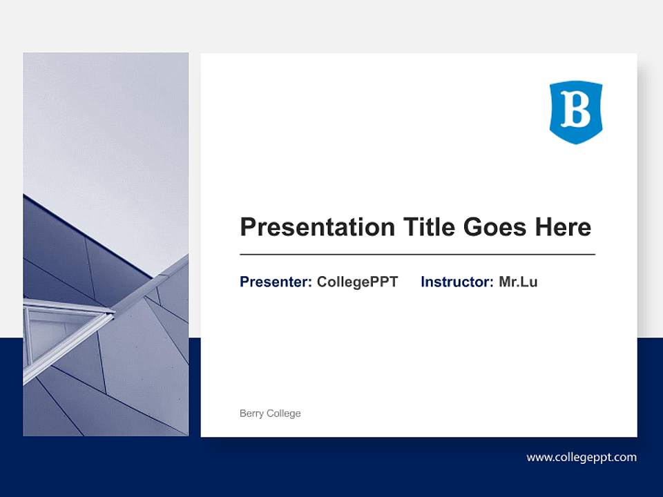 Berry College General Purpose PPT Template4:3 ratio PPT effect preview image6
