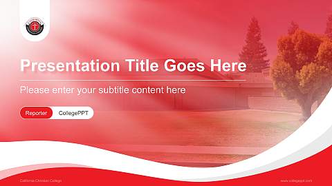 California Christian College Lecture Sharing and Networking Event PPT Template