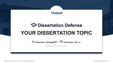 Bushnell University Graduation Thesis Defense PPT Template