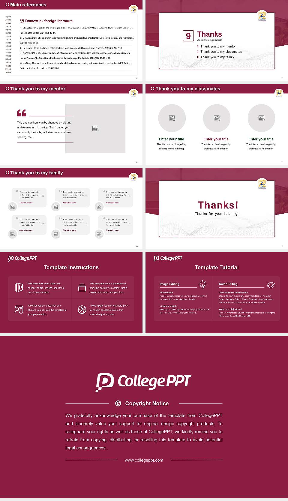 Caribbean University-Carolina Graduation Thesis Defense PPT Template16:9 ratio PPT effect preview image7