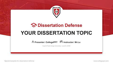 Capitol Technology University Graduation Thesis Defense PPT Template