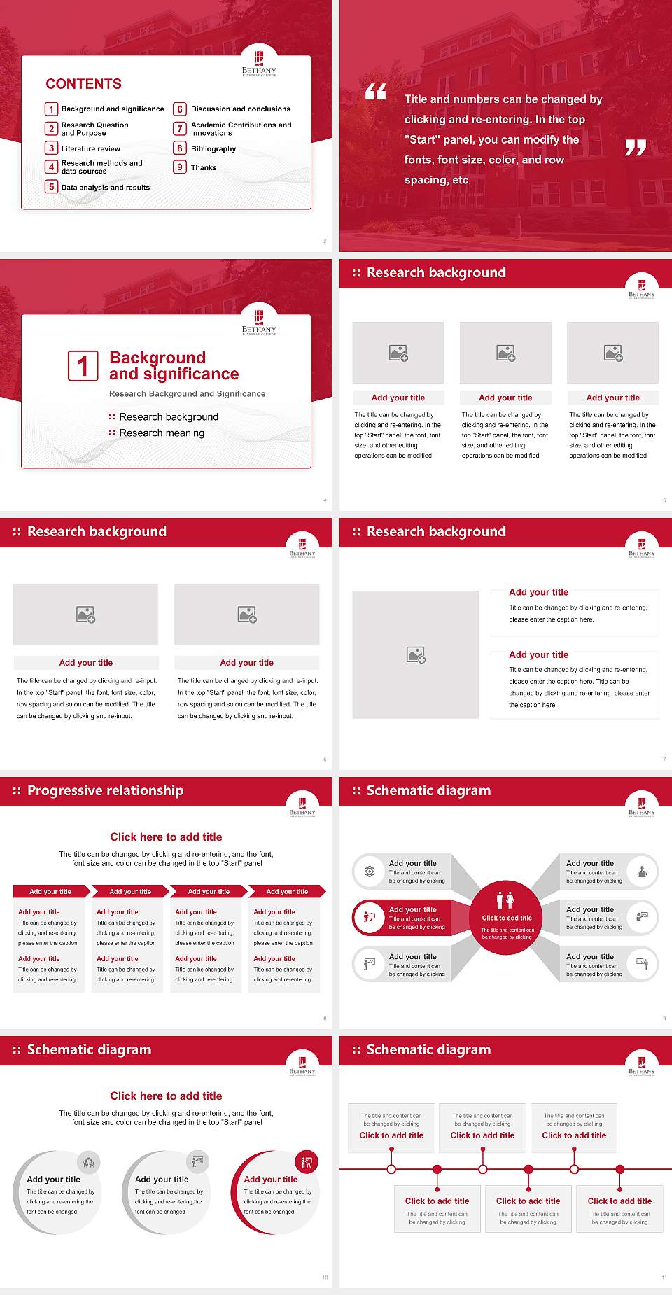 Bethany Lutheran College Graduation Thesis Defense PPT Template4:3 ratio PPT effect preview image2